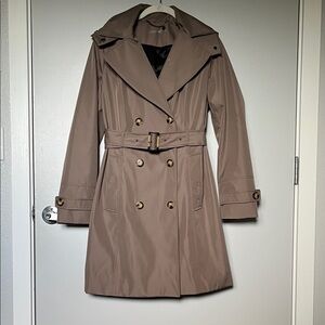Calvin Klein Brown Double-Breasted Trench Coat